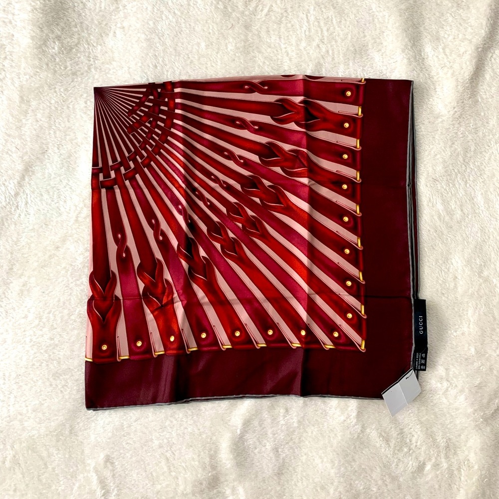 NWT Authentic Gucci 1970 GG woven prints Scarf - Picture 6 of 6